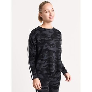 Sundry Camo Cut Off Sweatshirt Camo Women's Size 1